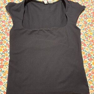 H&M Black Square-Neck Tank Top